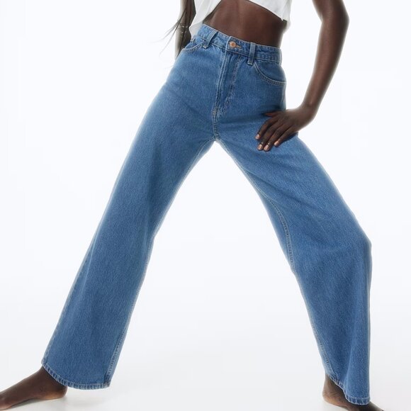 H&M - Ava Ultra High Rise Wide Leg Jeans NWT - Picture 3 of 9